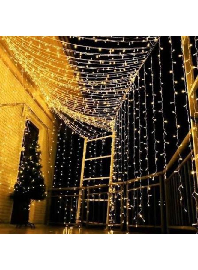 سلسلة أضواء LED بطول 50 مترًا للزينة - سلسلة أضواء خرافية بخمس وظائف (ثابتة، وامضة، ومتموجة) زينة رمضان - Image 3